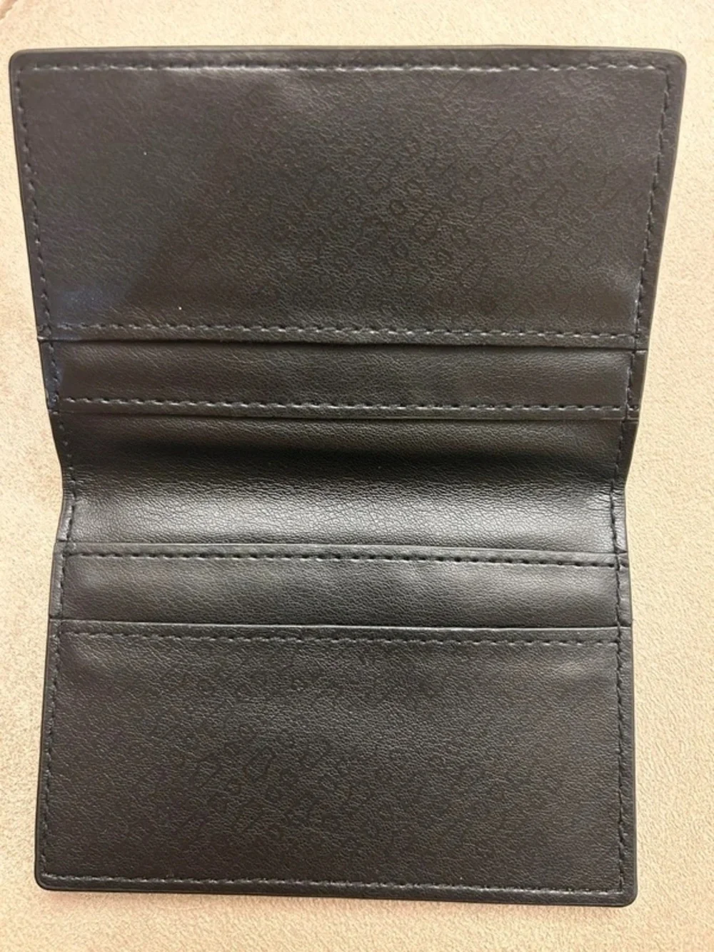 BOSS Parfums Black Leather Wallet / Card Holder